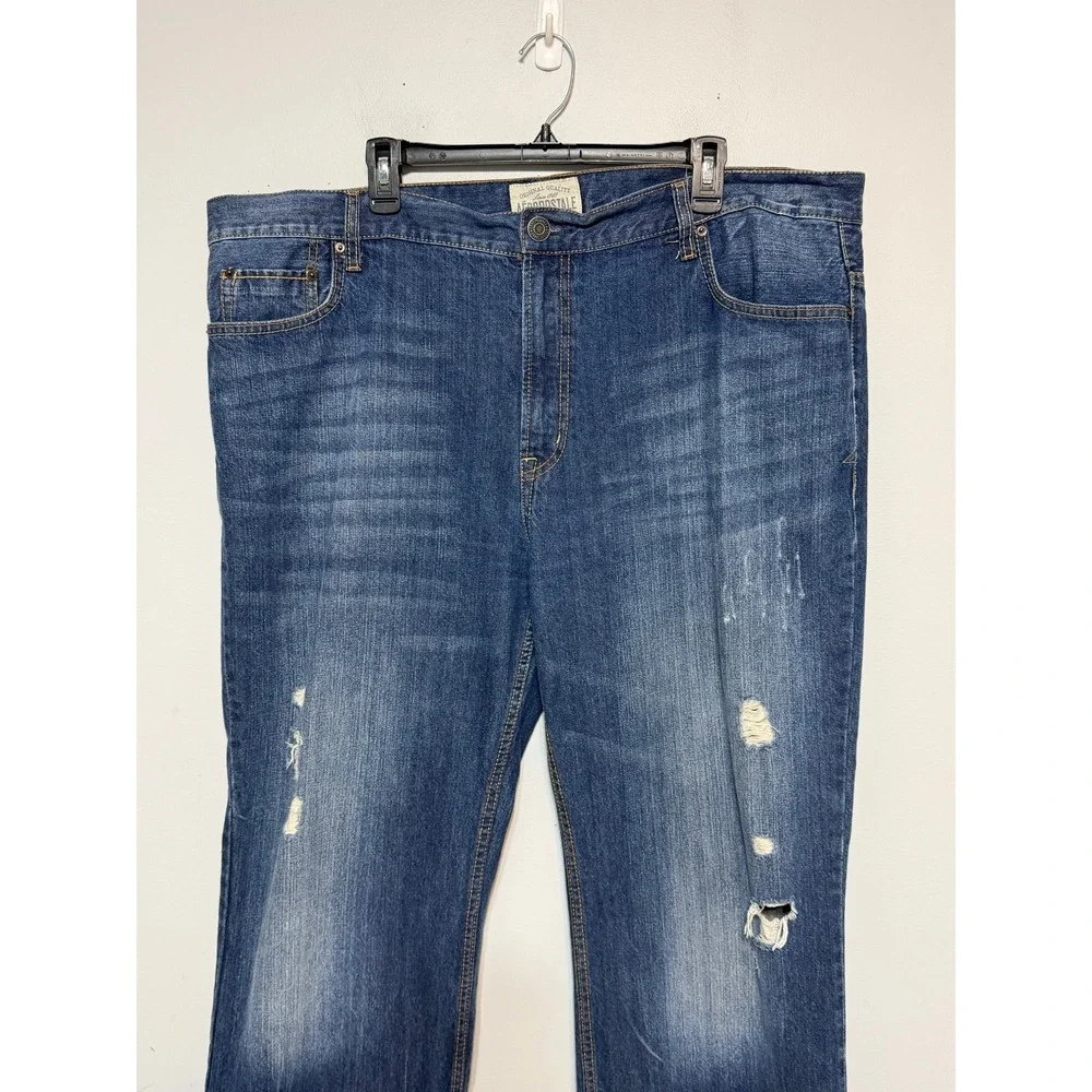 Vtg Aeropostale Y2K Distressed Bootcut Jeans Mens 42x32 Retro Grunge‎ Streetwear